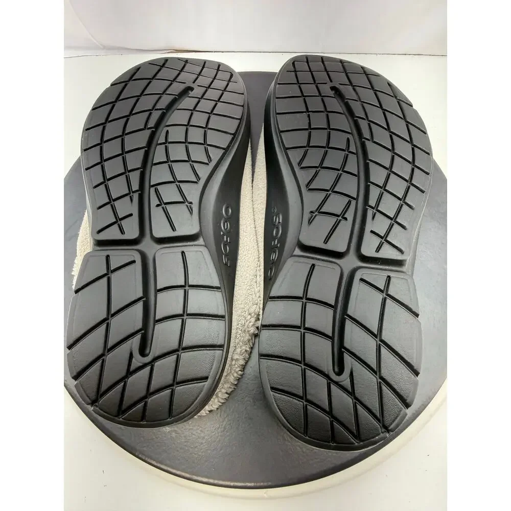 Oofos Oocoozie Mule Mens Size 11 Gray Sherpa Comfort Recovery Slip On Shoes NEW‎